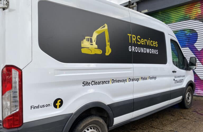 TR Services Groundworks Vehicle Graphics